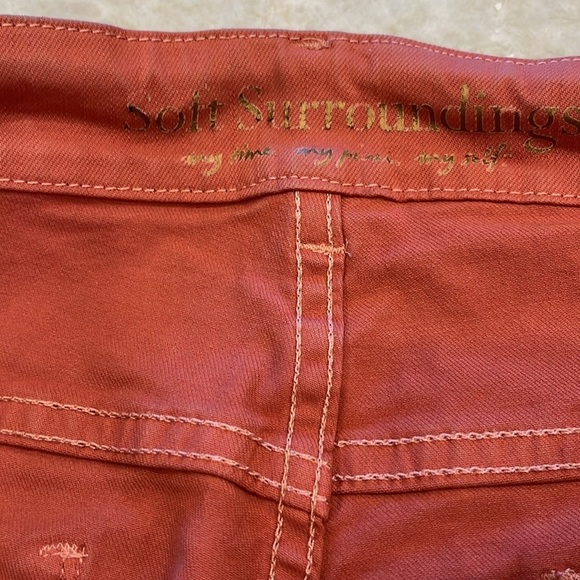 Soft Surroundings | Marsala Slip-On Jegging Jeans | Coral | Women's Large - Picture 8 of 11